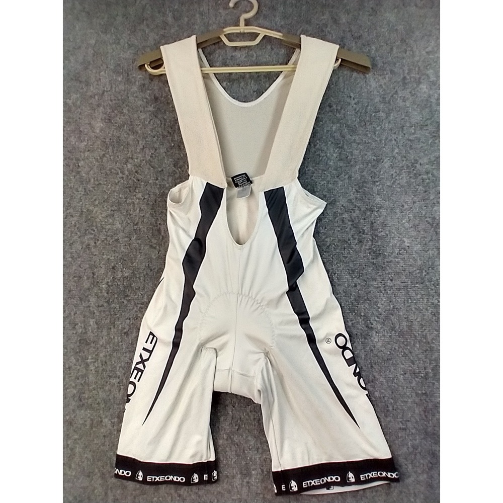 Etxeondo Cycling Bib Shorts Mens Large White Black Padded Spain Bike Gear